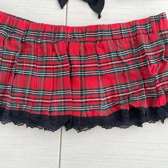 Sexy Plaid Mini  Skirt Set - Picture 10 of 15